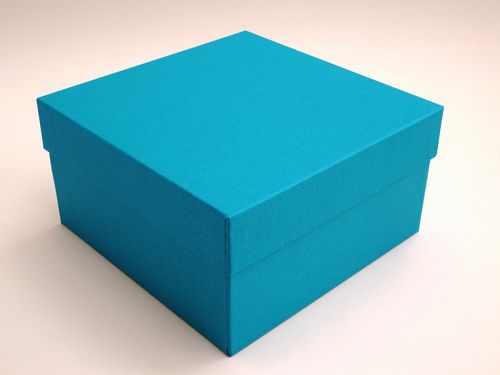 ブルー無地箱正方形シリーズ 箱入 選べる21サイズ 40円 1箱210円